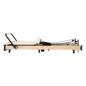Adjustable spring resistance system — Ava Reform foldable Pilates reformer detail