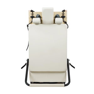 Ava Reform Pilates reformer folded — space-saving storage for home and apartment