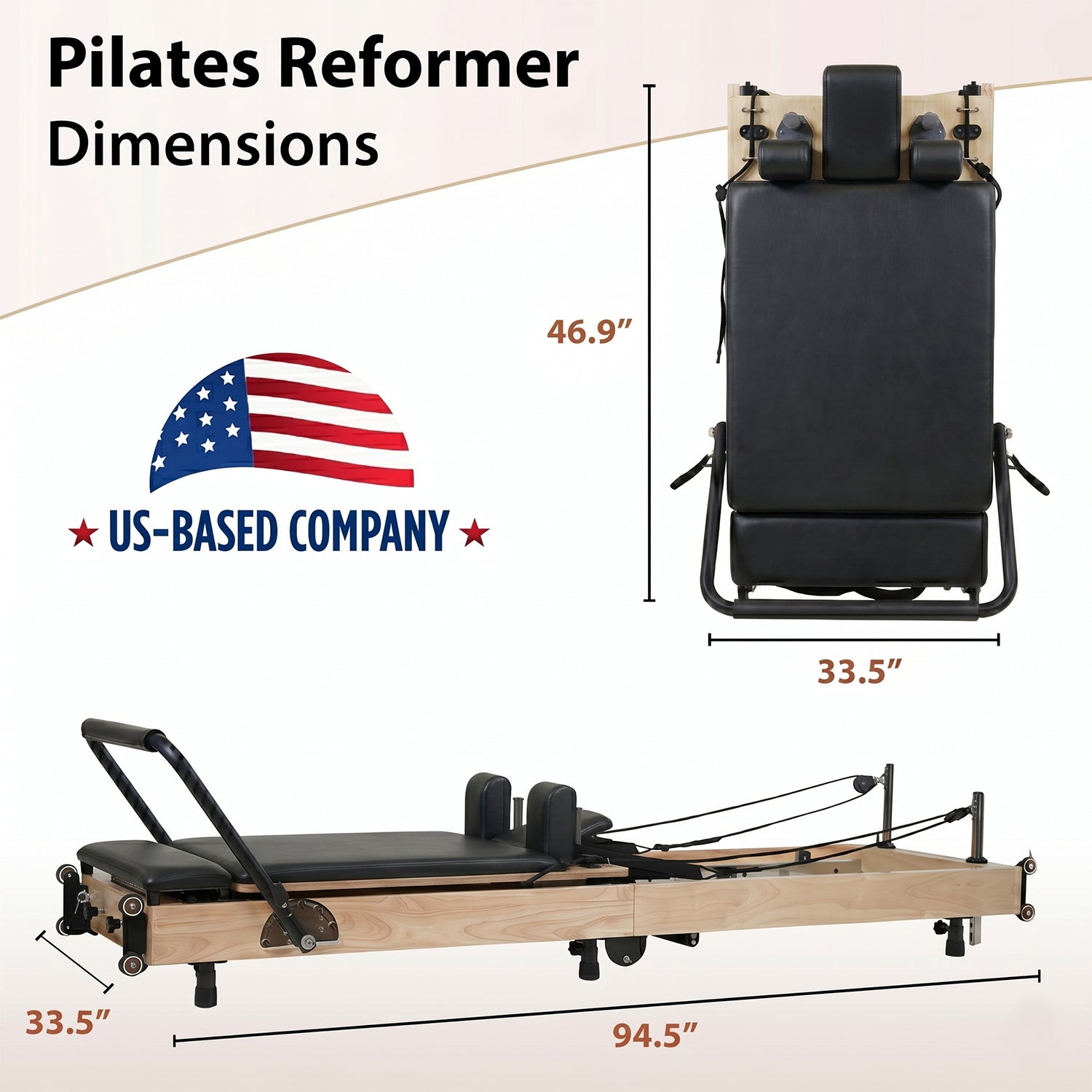 Best at home pilates reformer — foldable solid wood frame for home use